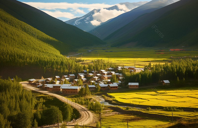 大山深处的安静唯美的小村落,高清,摄影图,摄影图片,图片大全,摄影图免费下载